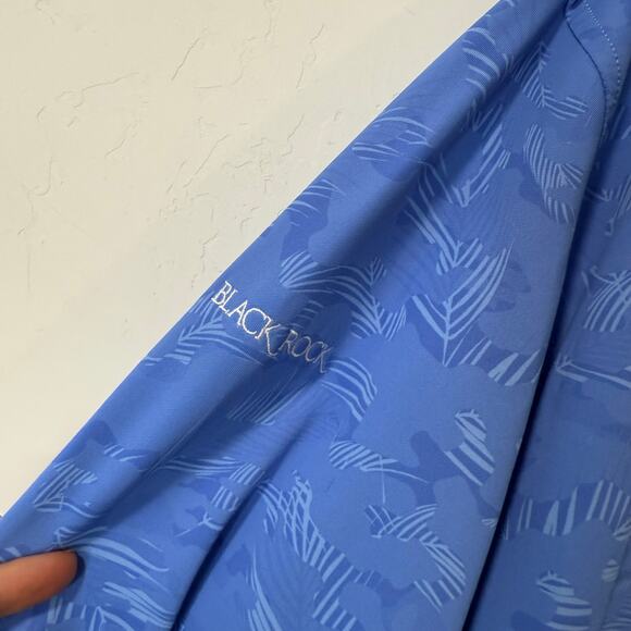 Peter Millar Men's Perth Quarter Zip Pullover Tropical Camo Blue Large Golf - Picture 5 of 10